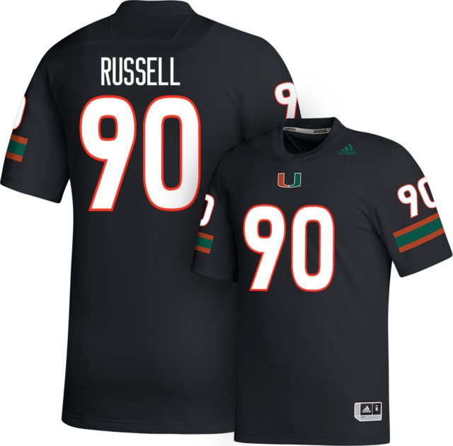 Miami Football adidas Replica Jersey #90 D RUSSELL