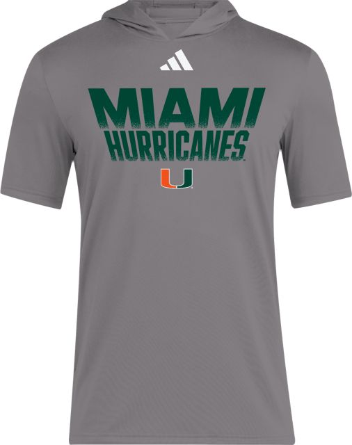 Miami Hurricanes Short Sleeve Hooded Sweatshirt