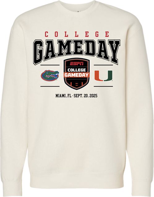 University of Miami Football ESPN College Gameday Live from Miami Crewneck Sweatshirt