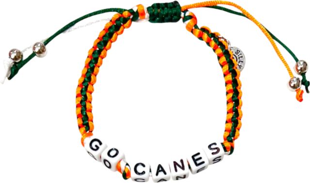 Miami Hurricanes Braided Bracelet