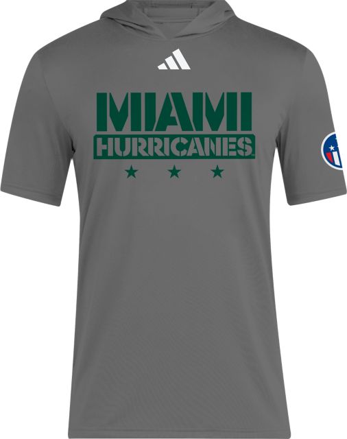 Miami Hurricanes Military Hooded Short Sleeve T-Shirt