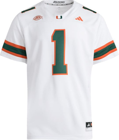 Miami Hurricanes Football #1 Premium Away Jersey