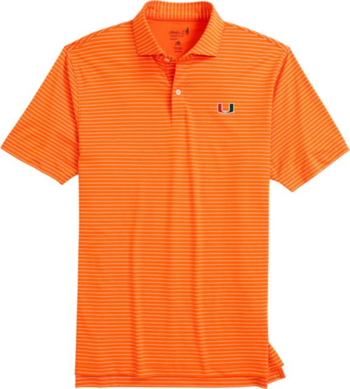 BEAU STRIPE POLO W/ORANG/SM/.