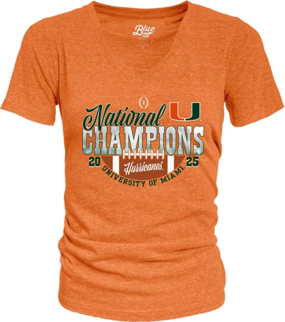 University of Miami Football 2025 National Champions Women's Short Sleeve T-Shirt
