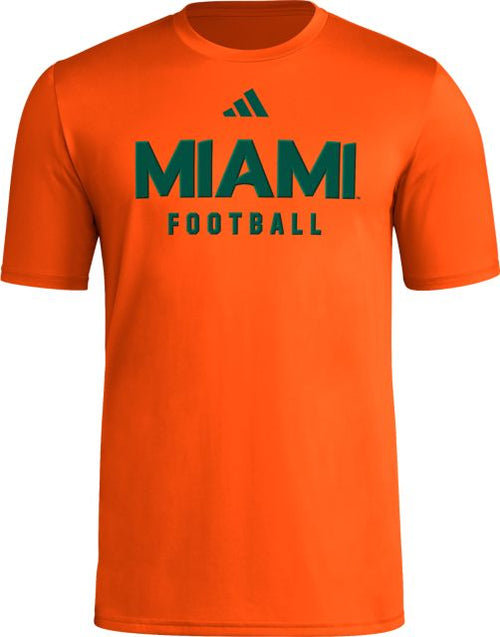 Miami Hurricanes Football Pre-Game Locker Room Short Sleeve T-Shirt
