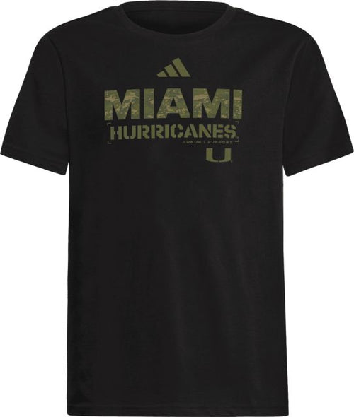 Miami Hurricanes Military Youth Short Sleeve T-Shirt