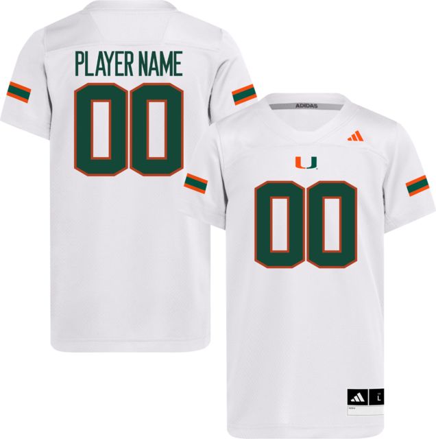 Miami Football adidas Player Name Youth Replica Jersey