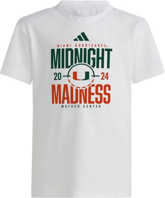 Miami Hurricanes Basketball Midnight Madness 2024 Youth Sleeve T-Shirt