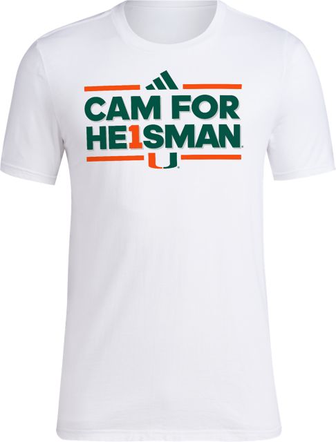 Miami Football adidas Cam For He1sman Short Sleeve T-Shirt