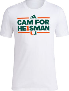Miami Football adidas Cam For He1sman Short Sleeve T-Shirt