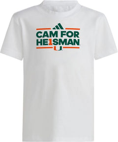 Miami Football adidas Cam For He1sman Youth Short Sleeve T-Shirt