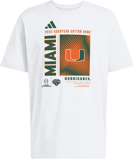 Miami Hurricanes Football 2025 College Football Playoffs Cotton Bowl Bound Short Sleeve T-Shirt