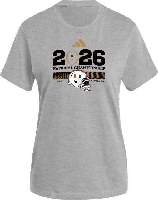 Miami Hurricanes Football 2026 National Championship Game Women's Short Sleeve T-Shirt