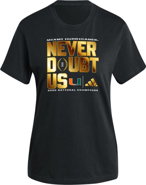 University of Miami Football 2025 National Champions Women's Short Sleeve T-Shirt