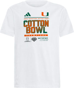 Miami Hurricanes Football 2025 Cotton Bowl Champions Youth Short Sleeve T-Shirt