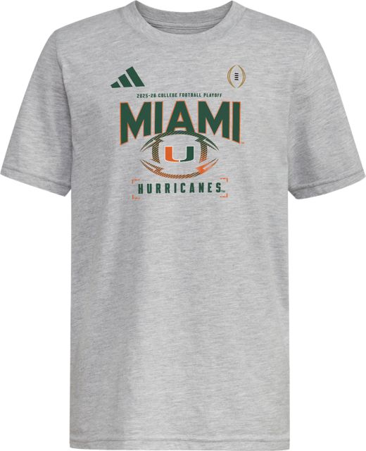 Miami Hurricanes Football 2025 College Football Playoffs Youth Short Sleeve T-Shirt