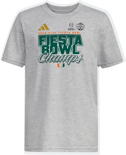 University of Miami Football 2026 Fiesta Bowl Champions Youth Short Sleeve T-Shirt