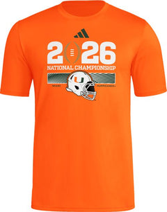 University of Miami Football 2026 National Championship Game Short Sleeve T-Shirt