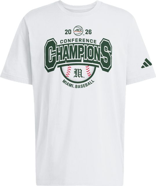 Miami Hurricanes Baseball 2026 Conference Champions Short Sleeve T-Shirt