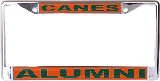 Miami Hurricanes Alumni License Plate Frame