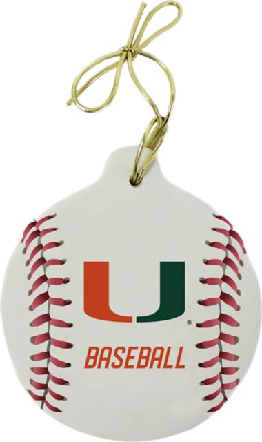 Miami Hurricanes Baseball Stone Ornament