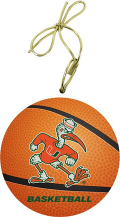 Miami Hurricanes Basketball Stone Ornament