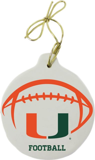 Miami Hurricanes Football Stone Ornament