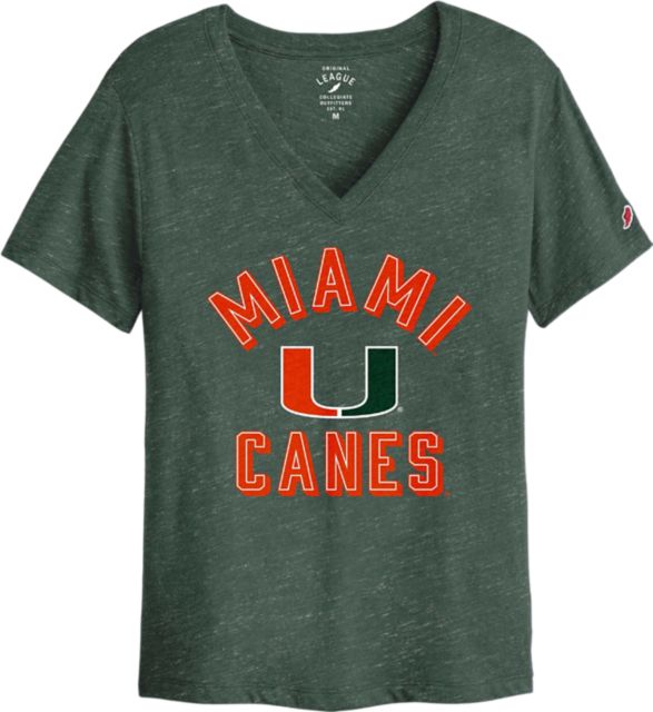 Miami Hurricanes Women's V-Neck Short Sleeve T-Shirt