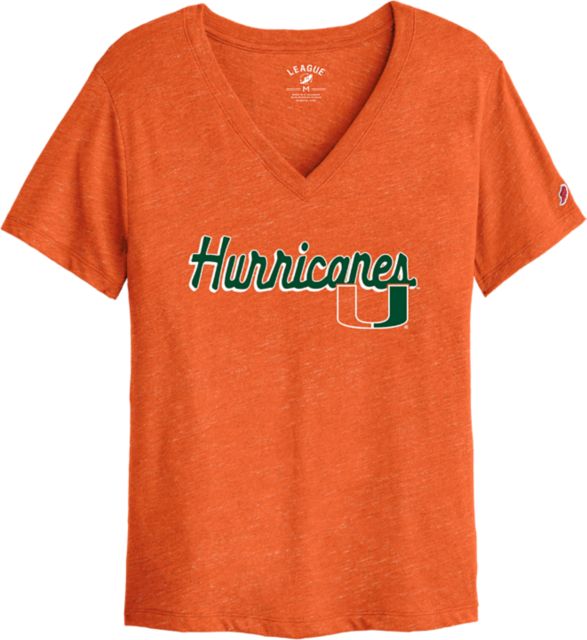 Miami Hurricanes Women's V-Neck Short Sleeve T-Shirt