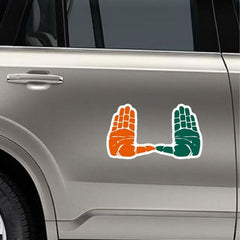 Miami Hurricanes Hand Sign Magnetic Decal