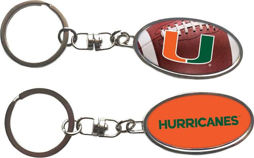 Miami Hurricanes Football Keychain