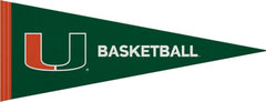 Miami Hurricanes 9x24 Basketball Pennant