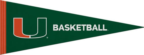 Miami Hurricanes 9x24 Basketball Pennant