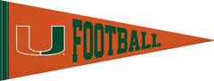 Miami Hurricanes 9x24 Football Pennant