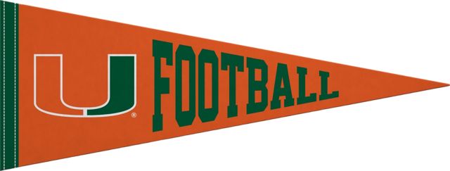 Miami Hurricanes 9x24 Football Pennant