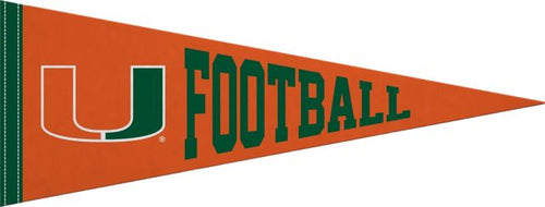 Miami Hurricanes 9x24 Football Pennant
