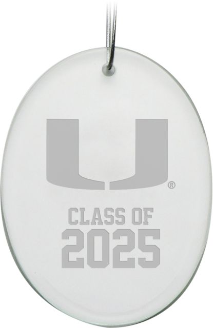 Miami Hurricanes Class of 2025 Oval Ornament - ONLINE ONLY