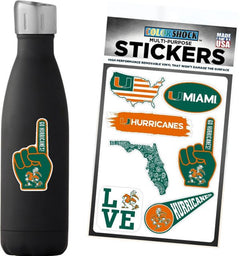 Miami Hurricanes 7.5'' x 7.5'' Sticker Sheet