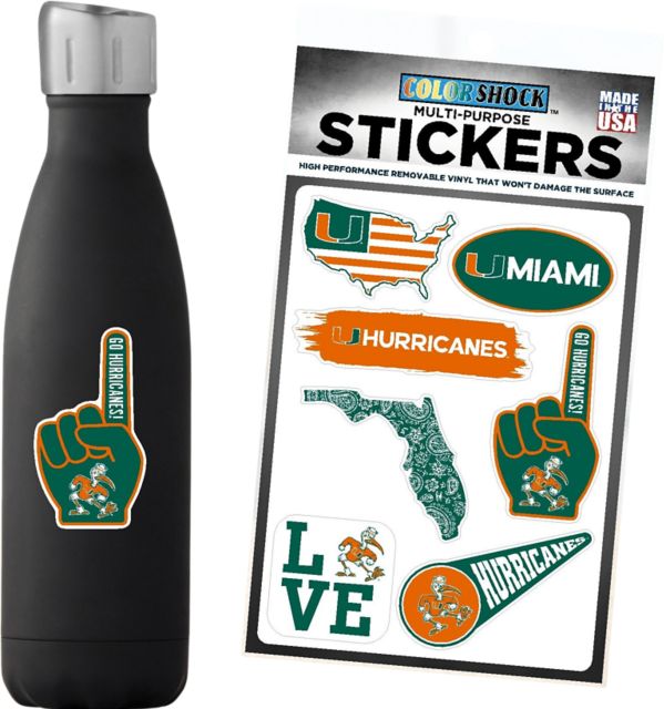 Miami Hurricanes 7.5'' x 7.5'' Sticker Sheet