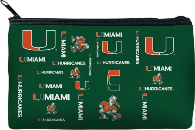 Miami Hurricanes Neoprene Zipper Pouch