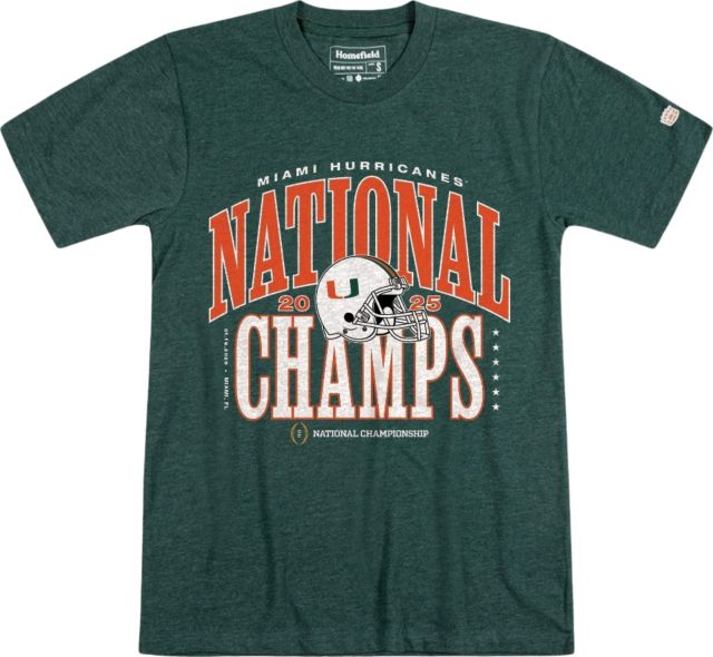 University of Miami Football 2025 National Champions Short Sleeve T-Shirt