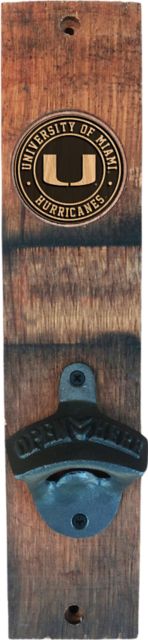 University of Miami Wall Mount Bottle Opener