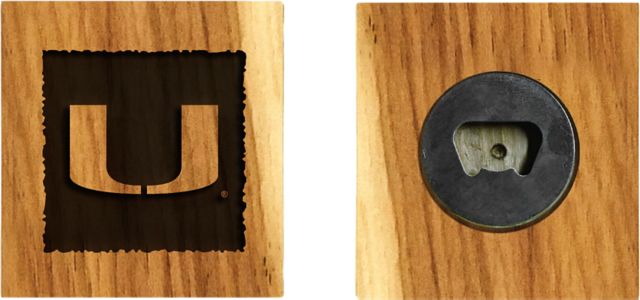 University of Miami Bottler Opener Coaster