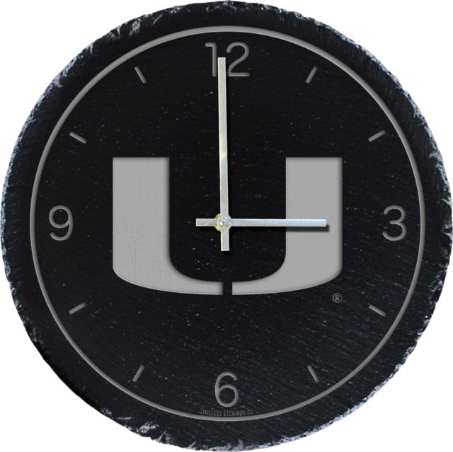University of Miami Slate Clock