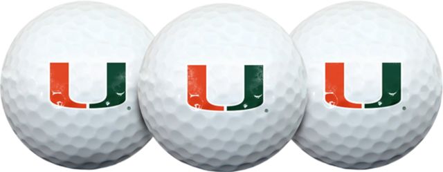 University of Miami Golf Balls Set of 3