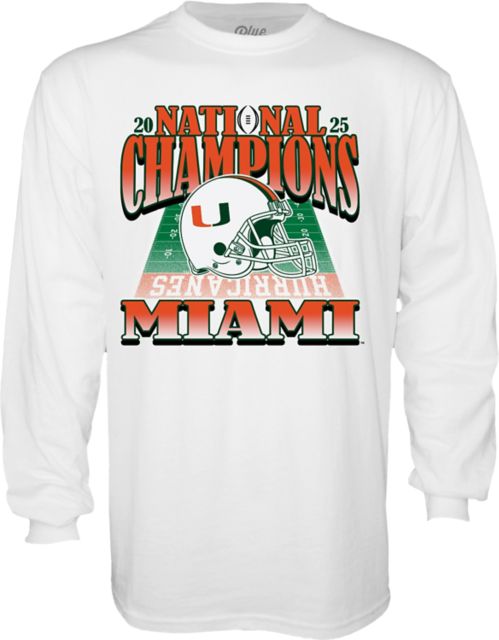 University of Miami Football 2025 National Champions Long Sleeve T-Shirt