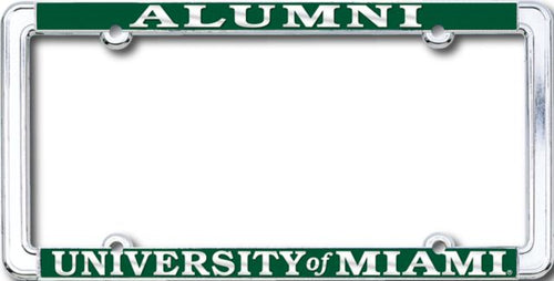 University of Miami Alumni License Plate Frame