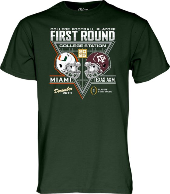 University of Miami Hurricanes Football 2025 College Football Playoffs Short Sleeve T-Shirt