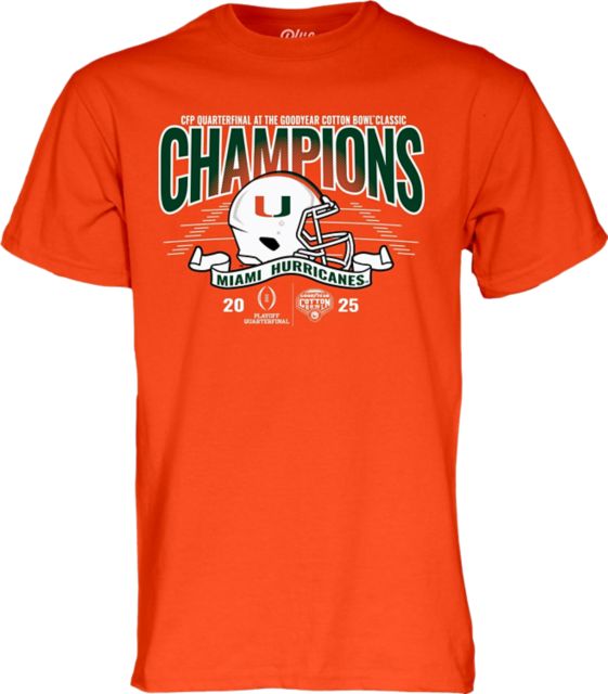 Miami Hurricanes Football 2025 Cotton Bowl Champions Short Sleeve T-Shirt