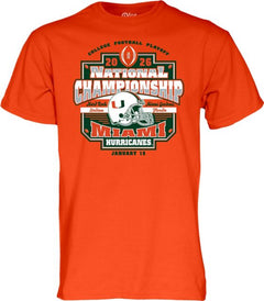 Miami Hurricanes Football 2026 National Championship Game Short Sleeve T-Shirt